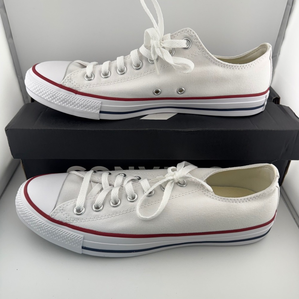Converse Chuck Taylor All Star Low Top Sneakers White Canvas M 10 W 12 Classic